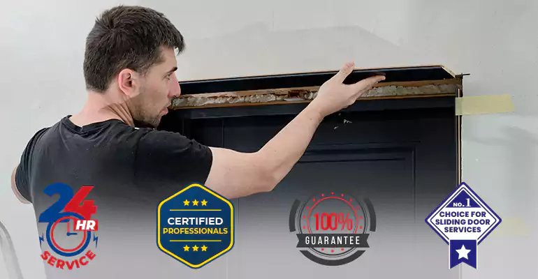 Wood Door Crack and Hole Repair in Oakland Park